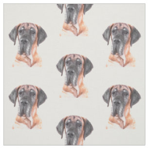 Great Dane Dog Animal Portrait Stoff