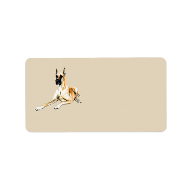 Great Dane Dog Art Address Labels Adressaufkleber (Vorne)