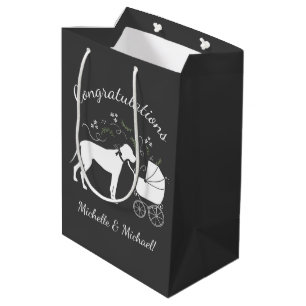 Great Dane Dog Baby Dusche Welpe Grau Mittlere Geschenktüte