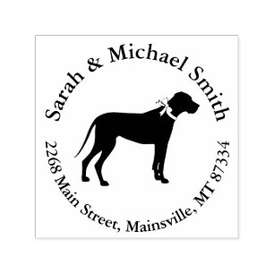 Great Dane Dog Baby Dusche Welpe Grau Permastempel