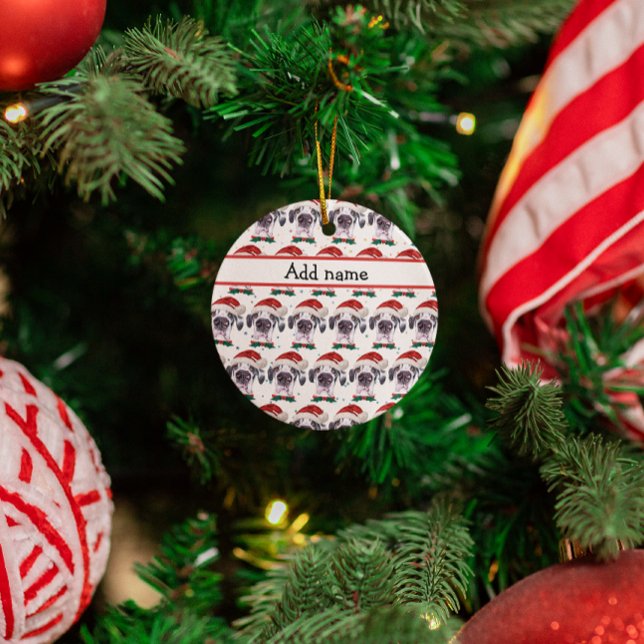 Great Dane Dog Breen Weihnachtsstars Keramik Ornament (Von Creator hochgeladen)