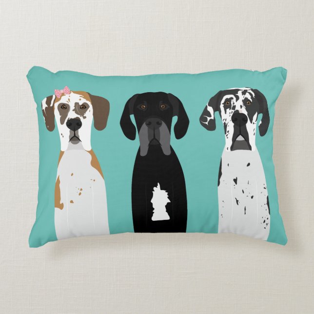 Great Dane Dog Dekokissen (Vorderseite)