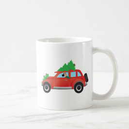 Great Dane Dog Driving Car - Baum oben Kaffeetasse