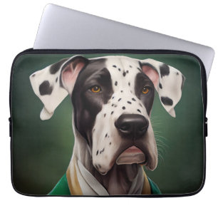 Great Dane Dog in St. Patrick's Day Dress Laptopschutzhülle