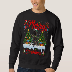 Great Dane Dog Lights Xmas Tree Santa Great Dane C Sweatshirt