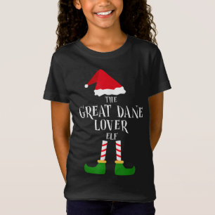 Great Dane Dog Lover Elf Weihnachts Pajama Matchin T-Shirt