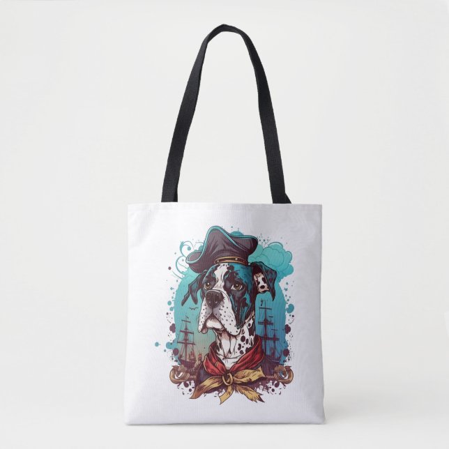 Great Dane Dog Pirate Tasche (Vorderseite)