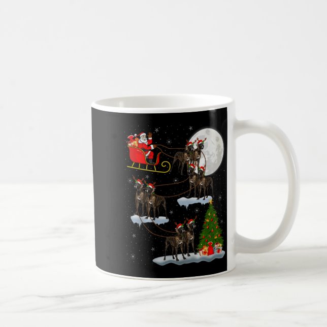 Great Dane Dog Santa Sleigh Flying Funny Magical C Kaffeetasse (Rechts)