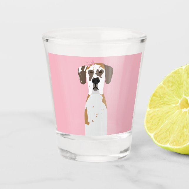 Great Dane Dog Schnapsglas (Vorderseite)