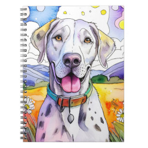 Great Dane Dog Spiral Notebook Notizblock