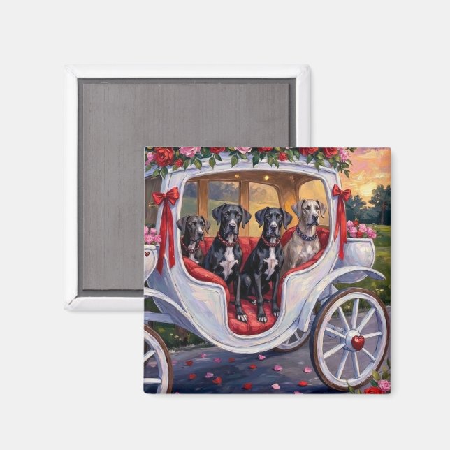 Great Dane Dog Valentine's Day Magnet (Vorderseite/Rückseite)