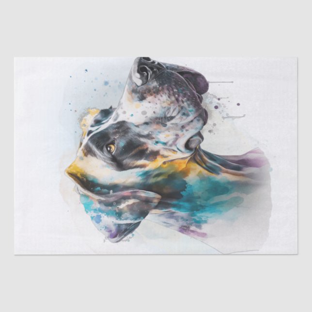 Great Dane Dog Watercolor Seidenpapier (Vorderseite)