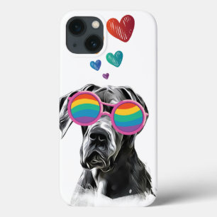 Great Dane Dog with Hearts Valentine's Day Throw Case-Mate iPhone Hülle