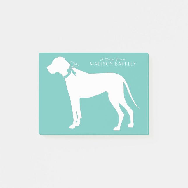 Great Dane Doppy Puppy Post-it Klebezettel (Vorderseite)