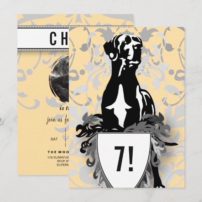 Great Dane Einladung (Vorne/Hinten)