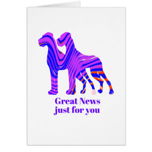 Great Dane Einladungen rosa gelb