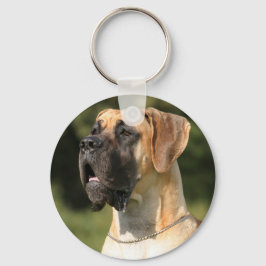 Great Dane - fade / Deutsche Dogge - gelb Schlüsselanhänger
