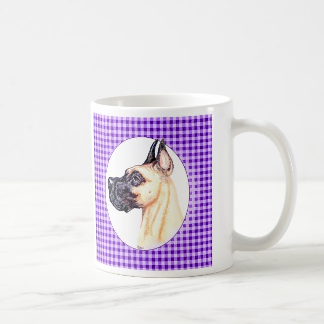 Great Dane Fawn Lila Kaffeetasse (Rechts)