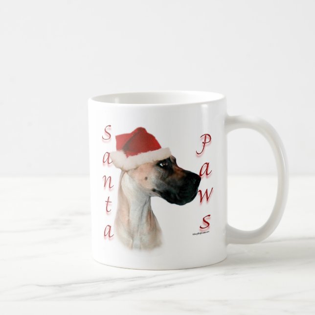 Great Dane (fawn) Santa Paws Kaffeetasse (Rechts)
