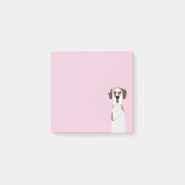 Great Dane Fawnequin Dog Post-it Klebezettel (Vorderseite)