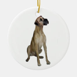 Great Dane - FawnSit - natürliche Ohren Keramikornament