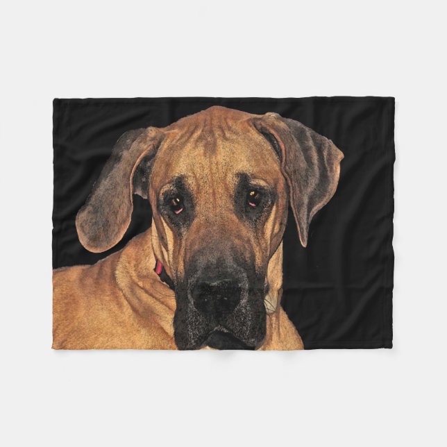 Great Dane Fleece Blanket (Vorderseite (Horizontal))