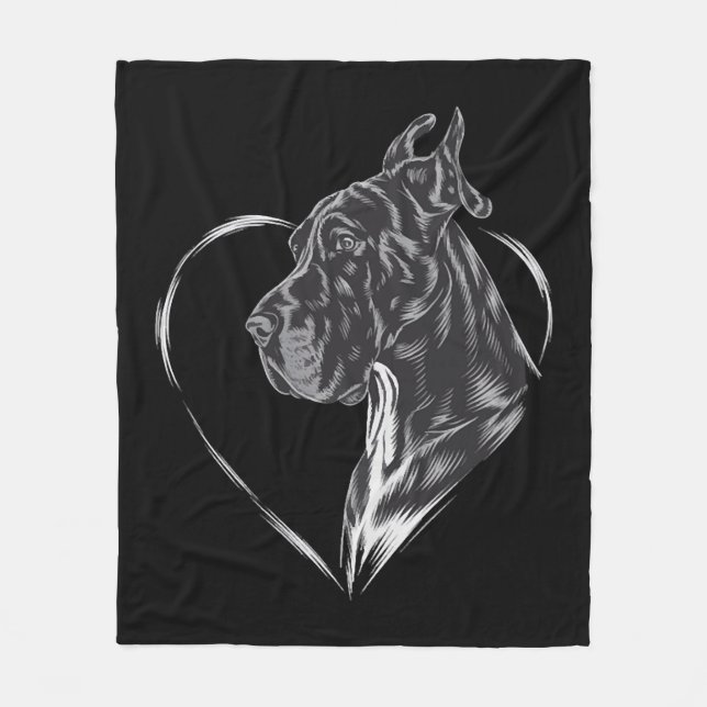 Great Dane Fleecedecke (Vorderseite)