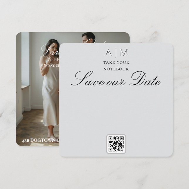 Great Dane Fotografie Hochzeit  Save The Date (Vorne/Hinten)