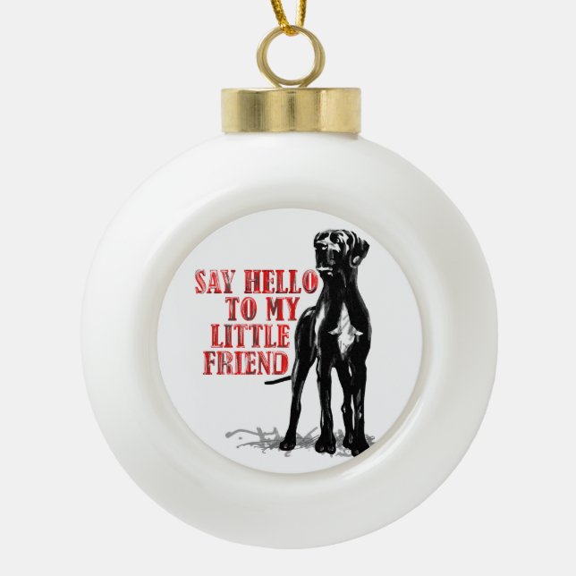 Great Dane Friends Keramik Kugel-Ornament (Vorderseite)