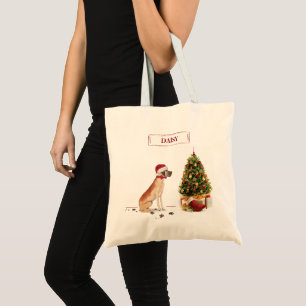 Great Dane Funny Christmas Dog mit Baum Tragetasche