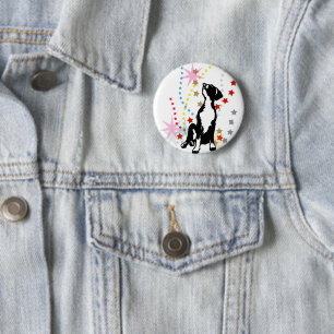Great Dane Funny Stars Button