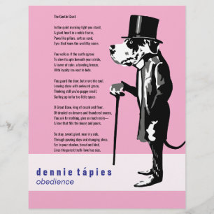 Great Dane Gedicht Flyer