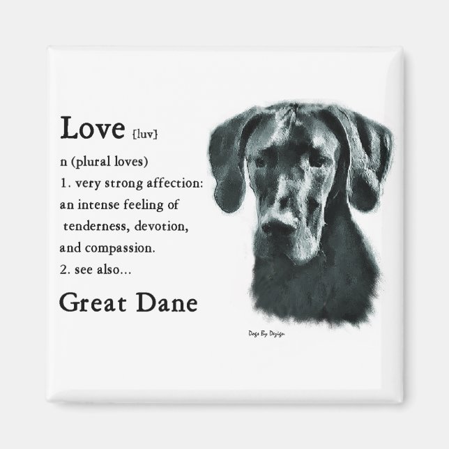 Great Dane Gips Magnet (Vorne)