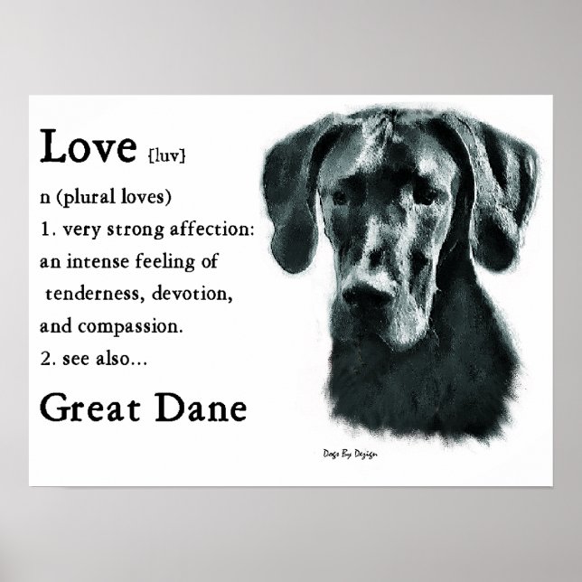 Great Dane Gips Poster (Vorne)