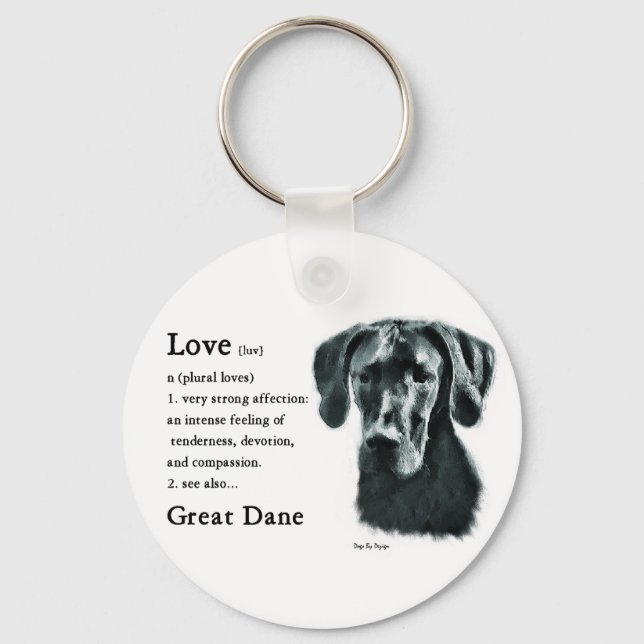 Great Dane Gips Schlüsselanhänger (Vorderseite)