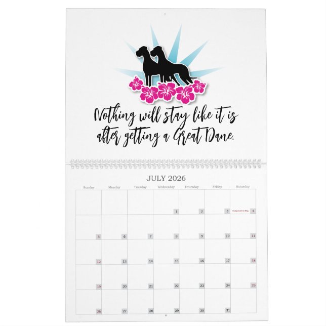 Great Dane Graphics Calendar Kalender (Jul 2026)