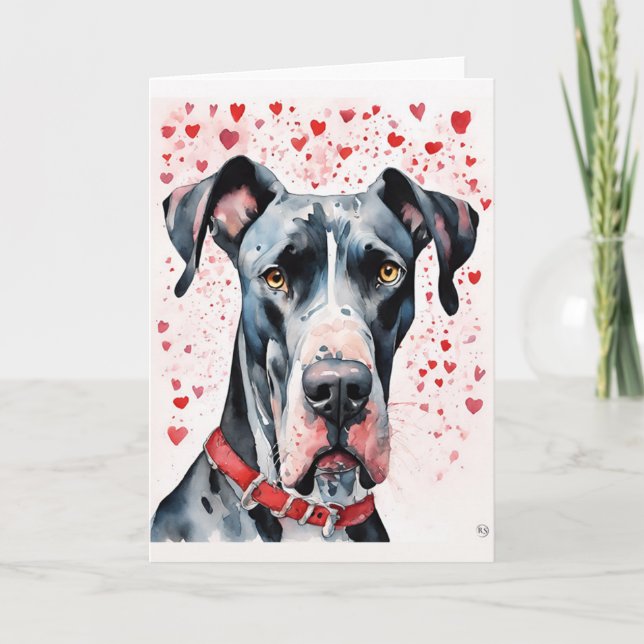 Great Dane Grußkarte Dankeskarte (Vorderseite)
