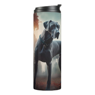 Great Dane Halloween Beängstigend Thermosbecher
