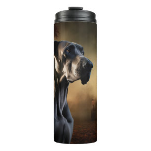 Great Dane Halloween Beängstigend Thermosbecher