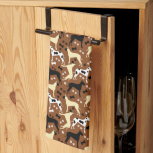 Great Dane Harlequin Fawn Black Danes Kitchen Towe Geschirrtuch