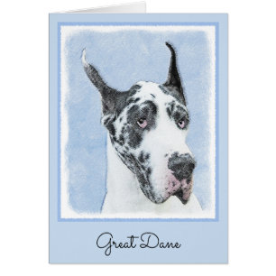 Great Dane (Harlequin) Malerei - Original Dog Art