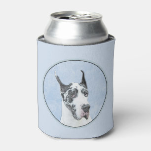 Great Dane (Harlequin) Malerei - Original Dog Art Dosenkühler