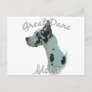 Great Dane (Harlequin) Mama 2 Postkarte