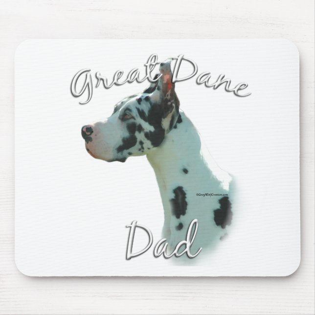 Great Dane (Harlequin) Vater 2 Mousepad (Vorne)