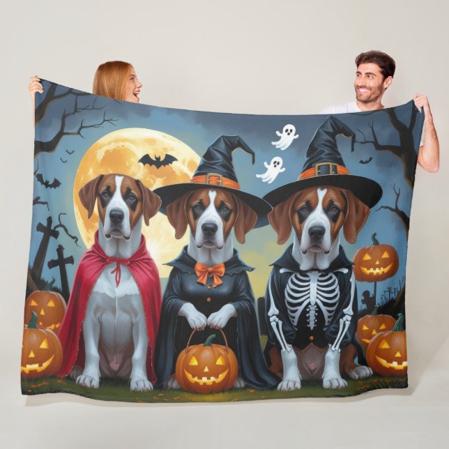 Great Dane Hogs Pumpkin Halloween Funny Fleecedecke (Beispiel)