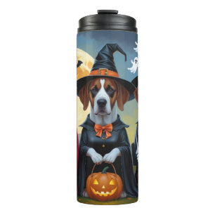 Great Dane Hogs Pumpkin Halloween Funny Thermosbecher