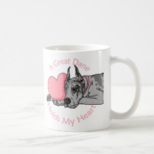 Great Dane Holds Heart Merle Kaffeetasse