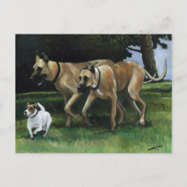 Great Dane Hund Art Postcard Postkarte