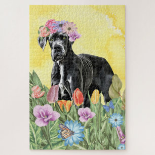 Great Dane Hund Blume