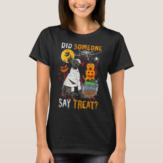 Great Dane Hund Halloween hat jemand gesagt, Lecke T-Shirt
